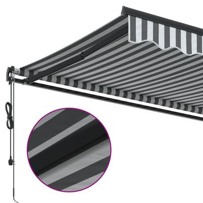 vidaXL Automatic Retractable Awning Anthracite and White 450x350 cm