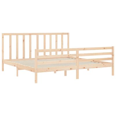 vidaXL Bed Frame without Mattress Super King Size Solid Wood Pine