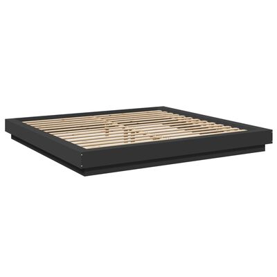 vidaXL Bed Frame without Mattress Black 200x200 cm