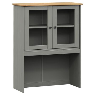 vidaXL Dresser Top VIGO Grey 78x30x100 cm Solid Wood Pine