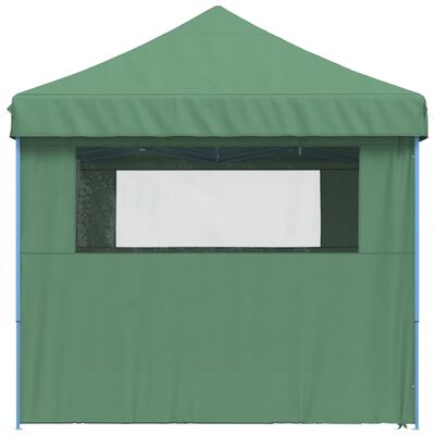 vidaXL Foldable Party Tent Pop-Up with 4 Sidewalls Green