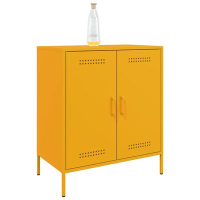 vidaXL Sideboard Mustard Yellow 68x39x79 cm Steel