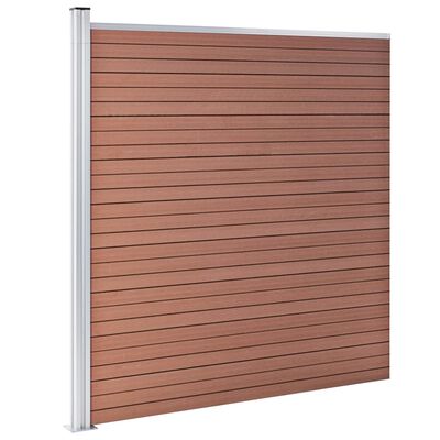 vidaXL Garden Fence WPC 699x186 cm Brown