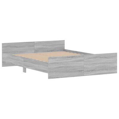 vidaXL Bed Frame without Mattress Grey Sonoma 160x200 cm