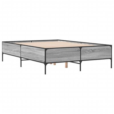 vidaXL Bed Frame without Mattress Grey Sonoma 160x200 cm