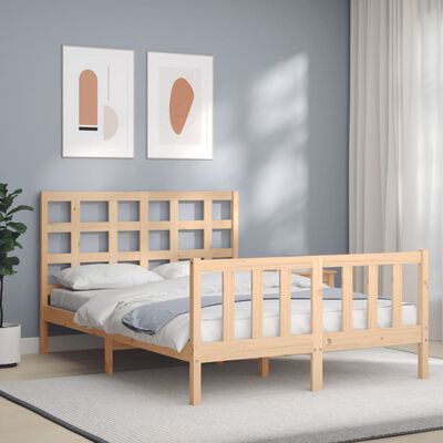 vidaXL Bed Frame without Mattress 140x200 cm Solid Wood Pine