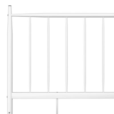 vidaXL Bed Frame without Mattress White Metal 120x200 cm