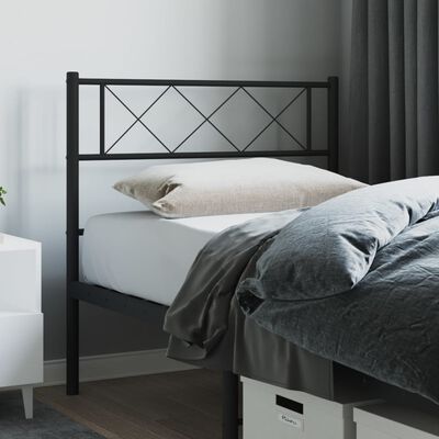 vidaXL Metal Headboard Black 100 cm