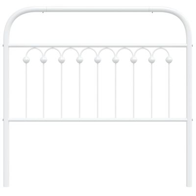 vidaXL Metal Headboard White 100 cm