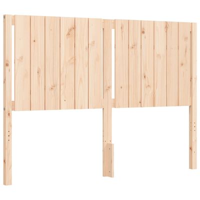 vidaXL Bed Frame without Mattress Double Solid Wood Pine