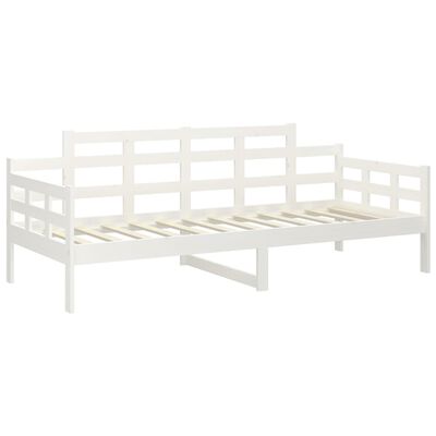 vidaXL Day Bed without Mattress White Solid Wood Pine 90x200 cm