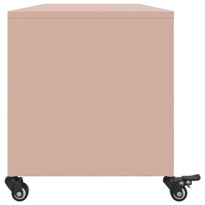 vidaXL TV Cabinet Pink 100.5x39x43.5 cm Steel