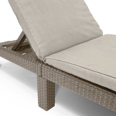 Keter Sunlounger with Cushion Daytona Cappuccino