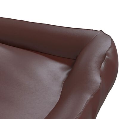 vidaXL Dog Bed Brown 105x80x25 cm Faux Leather