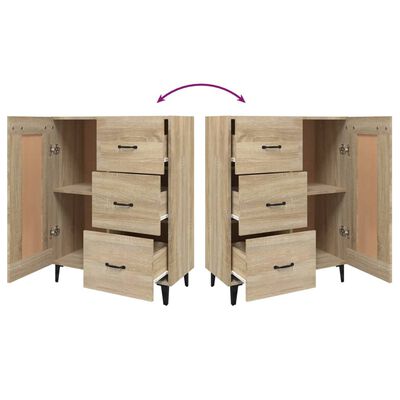 vidaXL Sideboard Sonoma Oak 69.5x34x90 cm Engineered Wood