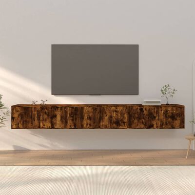 vidaXL Wall-mounted TV Cabinets 3 pcs Smoked Oak 100x34.5x40 cm