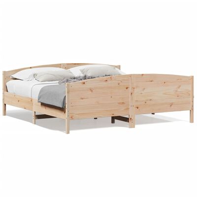 vidaXL Bed Frame without Mattress 200x200 cm Solid Wood Pine