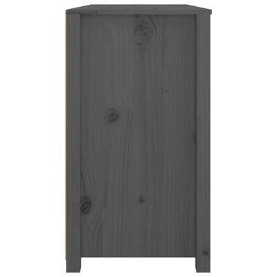 vidaXL Side Cabinet Grey 100x40x72 cm Solid Wood Pine