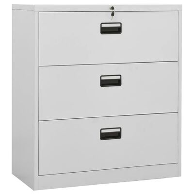 vidaXL Filing Cabinet Light Grey 90x46x103 cm Steel