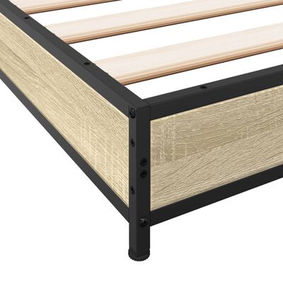 vidaXL Bed Frame without Mattress Sonoma Oak 120x190 cm Small Double