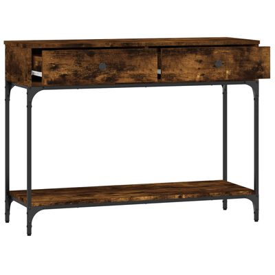 vidaXL Console Table Smoked Oak 100x34.5x75 cm Engineered Wood