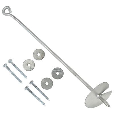 vidaXL Earth Anchors 10 pcs 10x60 cm Galvanised Metal