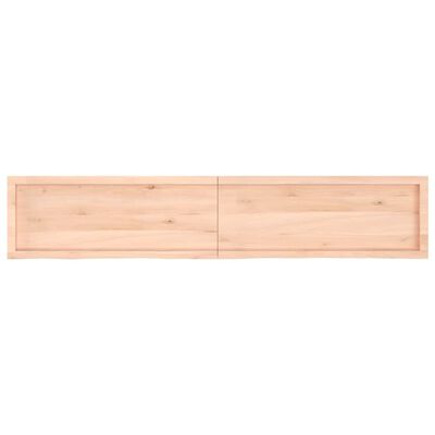 vidaXL Table Top 200x40x(2-4) cm Untreated Solid Wood Oak