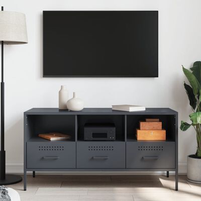 vidaXL TV Cabinet Anthracite 100.5x39x50.5 cm Steel