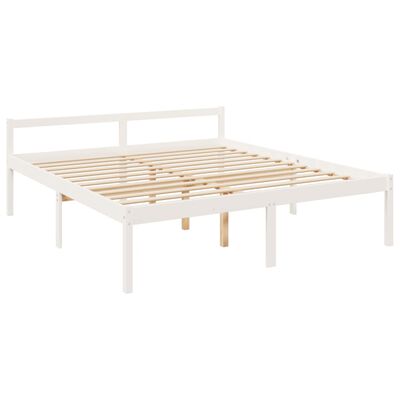 vidaXL Senior Bed without Mattress White 200x200 cm Solid Wood