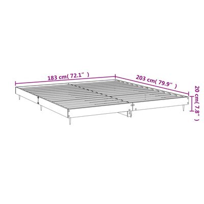 vidaXL Bed Frame without Mattress Brown Oak 180x200 cm Super King Engineered Wood