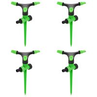 vidaXL Rotating Sprinklers 4 pcs Green and Black 16x13.5x25.5 cm ABS&PP