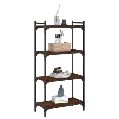 vidaXL Bookcase 4-Tier Brown Oak 60x30x120 cm Engineered Wood