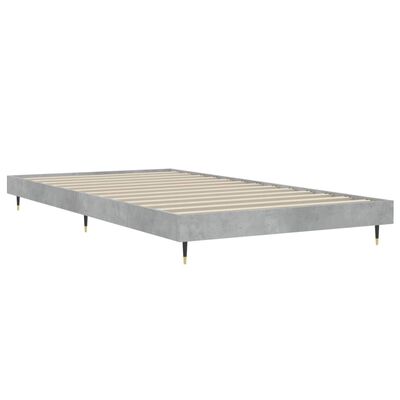 vidaXL Bed Frame without Mattress Concrete Grey 90x190 cm Single