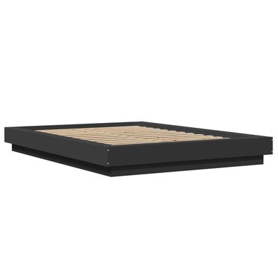 vidaXL Bed Frame without Mattress Black 140x200 cm