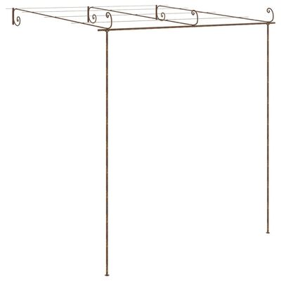 vidaXL Garden Pergola Antique Brown 3x3x2.5 m Iron