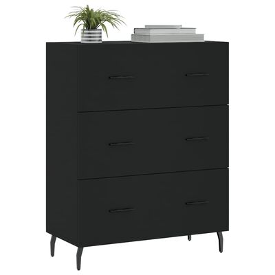 vidaXL Sideboard Black 69.5x34x90 cm Engineered Wood