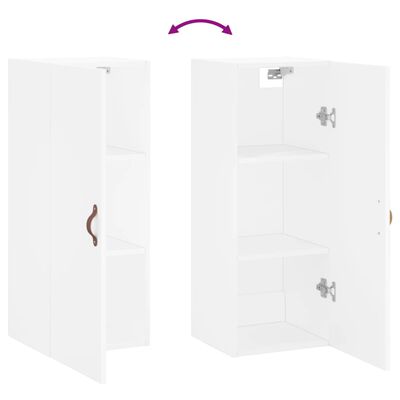 vidaXL Wall Mounted Cabinet White 34.5x34x90 cm