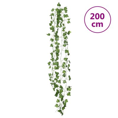 vidaXL Christmas Ivy Garlands 24 pcs Green 200 cm