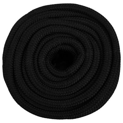 vidaXL Work Rope Black 16 mm 100 m Polyester