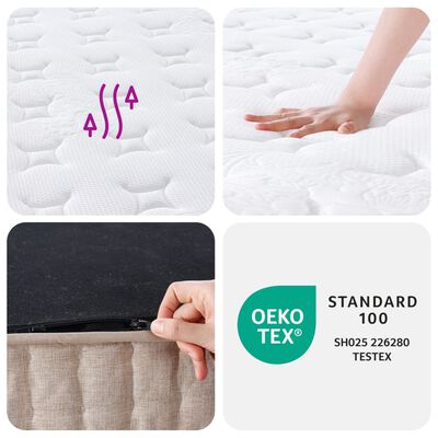 vidaXL Pocket Spring Mattress Medium Plus 70x200 cm