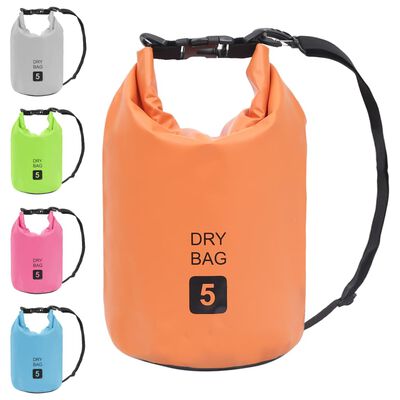 vidaXL Dry Bag Orange 5 L PVC