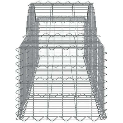 vidaXL Arched Gabion Baskets 9 pcs 200x50x40/60 cm Galvanised Iron