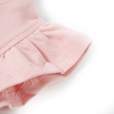 Kids' T-shirt with Ruffle Sleeves Light Pink 116