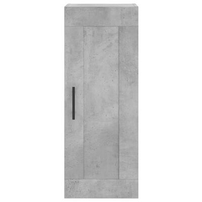 vidaXL Wall Mounted Cabinet Concrete Grey 34.5x34x90 cm Engineered Wood