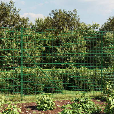 vidaXL Wire Mesh Fence Green 2.2x25 m Galvanised Steel
