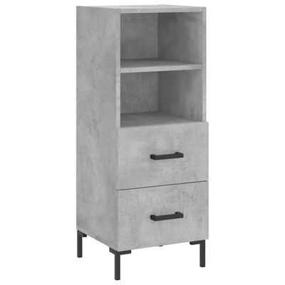 vidaXL Highboard Concrete Grey 34.5x34x180 cm Engineered Wood