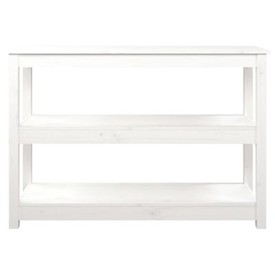 vidaXL Console Table White 110x40x74 cm Solid Wood Pine