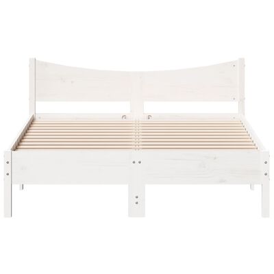 vidaXL Bed Frame without Mattress White 120x190 cm Small Double Solid Wood Pine