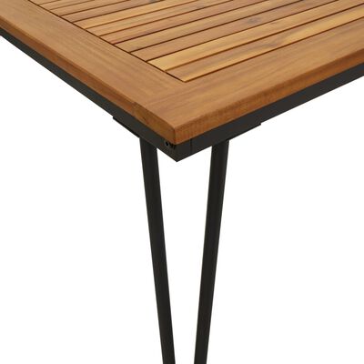 vidaXL Garden Table with Hairpin Legs 160x80x75 cm Solid Wood Acacia