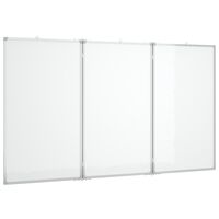 vidaXL Magnetic Whiteboard Foldable 120x100x1.7 cm Aluminium